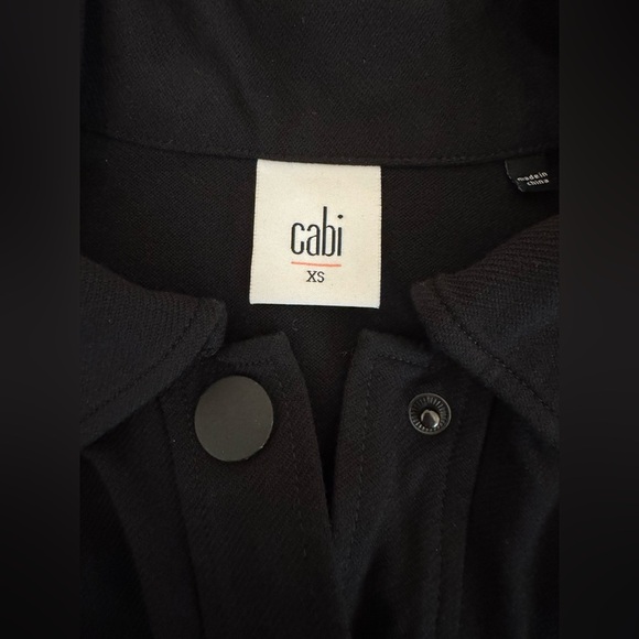 CAbi Women's Ava Ponte Black Long Sleeve Collared Pockets Jacket - Sz XS - Picture 3 of 4